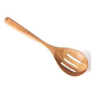 cooking: Neem Wood Slotted Spoon