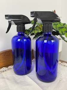 Essential Oil Accessories: Blue 500ml Spray Bottle 2 Pack