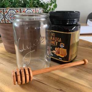 Kitchen Utensils: Honey Dipper - Olive Wood