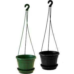 Pots: Hanging Pot Green/Black 17cm (1.5L)