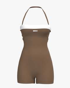 Everyday Collection: Contrast Playsuit - Latte