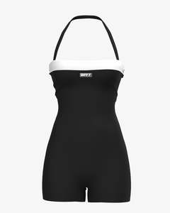 Contrast Playsuit - Black