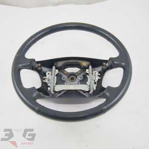 Toyota: Toyota JZX100 Chaser S1 Steering Wheel Assembly 4 Spoke Blue Gray 96-98