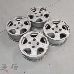 OEM Nissan S14 Silvia R33 Skyline Alloy Wheel Set 15x6 +40 Offset 4x114.3 PCD Stud Pattern