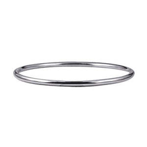 Bangles 1: Solid Round Bangle Sterling Silver