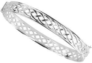 Sterling Silver Celtic Twist/Knot Design Bangle