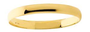 9ct Yellow Gold 8mm Wide Golf Bangle