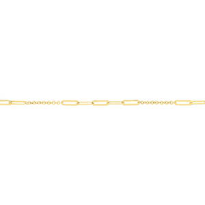 Yellow Gold Bracelets: Flat Link Bracelet 16+2cm