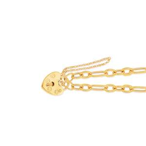 9ct Yellow Gold Figaro Bracelet