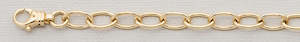 Yellow Gold Bracelets: 9ct Yellow Gold Oval Cable Bracelet