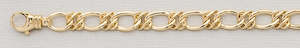 Yellow Gold Bracelets: 9ct Yellow Gold Celtic Weave Oval Curb Bracelet