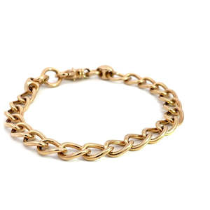 9ct Yellow Gold Curb Bracelet19cm Long