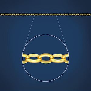 Chains 1: BO2 Belcher Necklace 9ct Yellow Gold