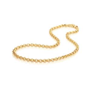 9ct Yellow Gold Silver Filled Belcher Necklace