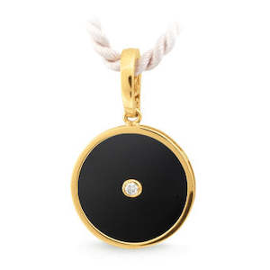 Diamond Necklaces: Black Onyx and Diamond Pendant