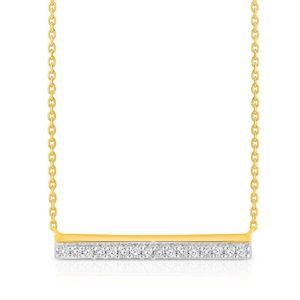 Diamond Bar Necklace TDW=0.05ct