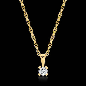 Diamond Necklaces: Passion8 18ct Yellow Gold Diamond Pendant