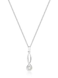 Diamond Necklaces: Diamond Figure 8 Drop Pendant