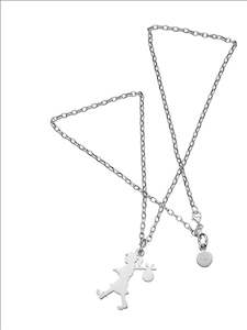 Silver Necklaces: Karen Walker Runaway Girl Large Pendant Silver