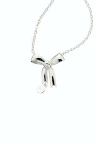 Silver Necklaces: Karen Walker Bow Pendant Silver