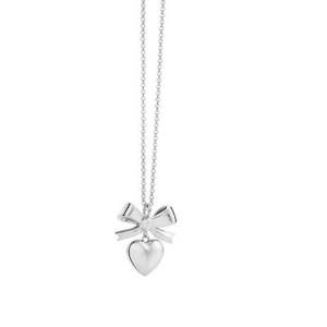 Silver Necklaces: KW Superlove Bow Necklace 55cm