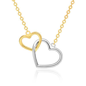 White Gold Necklaces: 9ct Gold Hearts Necklace