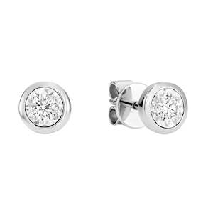 Diamond Miracle Plate Stud Earrings