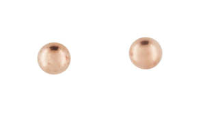 Rose Gold Earrings: 9ct Rose Gold 4mm Round Ball Studs