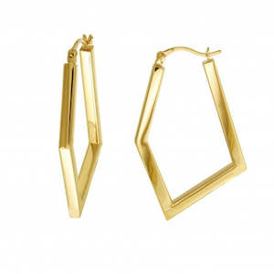 Sterling Silver Gold plated hoop earrings.