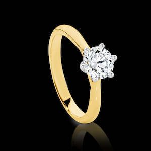 Engagement Rings: 0.70Ct Diamond Solitaire In 18Ct Yellow Gold.