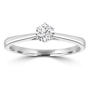 0.33ct Diamond Solitaire in 9ct White Gold