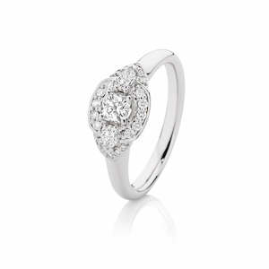 Engagement Rings: 18ct White Gold & Diamond Dress Ring