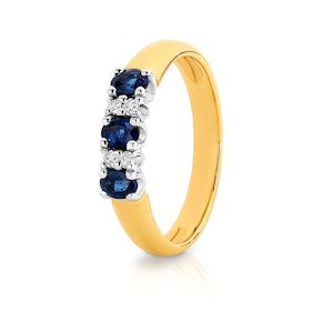 Sapphire & Diamond Band