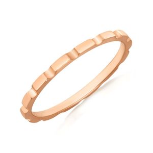 9ct Rose Gold Bar Style Stacker Ring