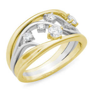 White Gold Rings: Lab Grown Diamond Floral Inspired Ring