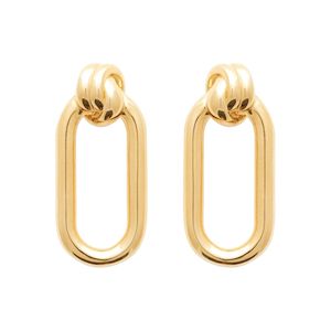 Fashion Earrings: Paperclip plated earring stud