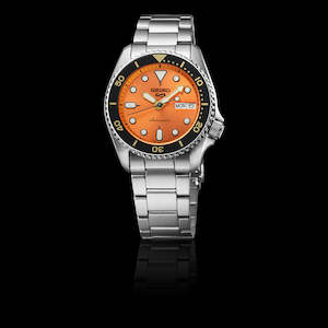Womens Watches: Seiko5 SRPK35K Orange Dial
