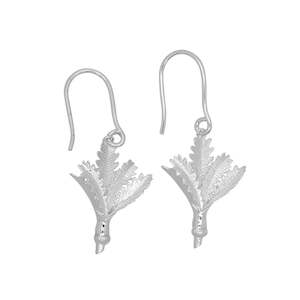 NZ Momento Nikau Leaf drop in Sterling Silver
