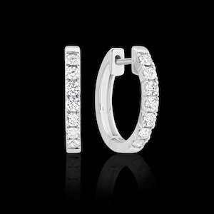 Passion8: Passion8 Diamond set 18ct White Gold Huggies TDW=0.54ct