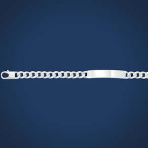Silver Bangles Bracelets: Sterling Silver 21cm ID Curb Bracelet