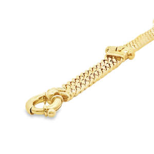 Bracelets And Bangles: Handmade 9ct Yellow Gold Fancy Link Bracelet