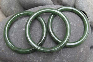 Bracelets And Bangles: New Zealand Pounamu (Greenstone) Tube Bangles