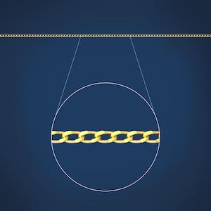 9ct Yellow Gold Diamond Cut Curb