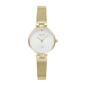 Womens Watches: Ladies gold plated diamiond set Obaku