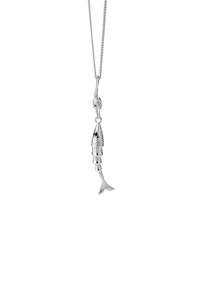 Karen Walker: Karen Walker Lure Fish Necklace Silver