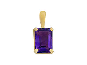 Amethyst: Octagonal Amethyst Pendant