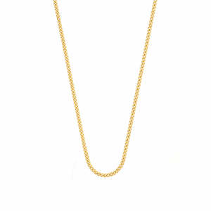 9ct Yellow Gold Diamond Cut Curb Chain 45cm