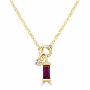 Necklaces And Pendants: Rhodolite & Diamond Necklace