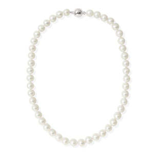 10mm White Freshwater Pearl Necklace 45cm