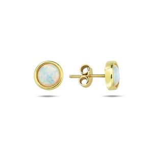 9ct Yellow Gold Opal Studs